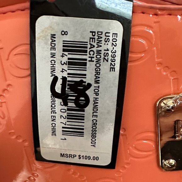 NWT. Bebe Peach Top Handle Crossbody with Card Holder - Picture 7 of 7